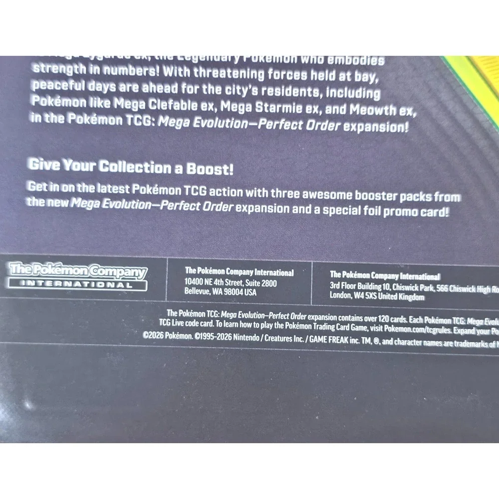 Pokemon TCG Mega Evolution Perfect Order 3-Pack Blister Chikorita Promo Sealed